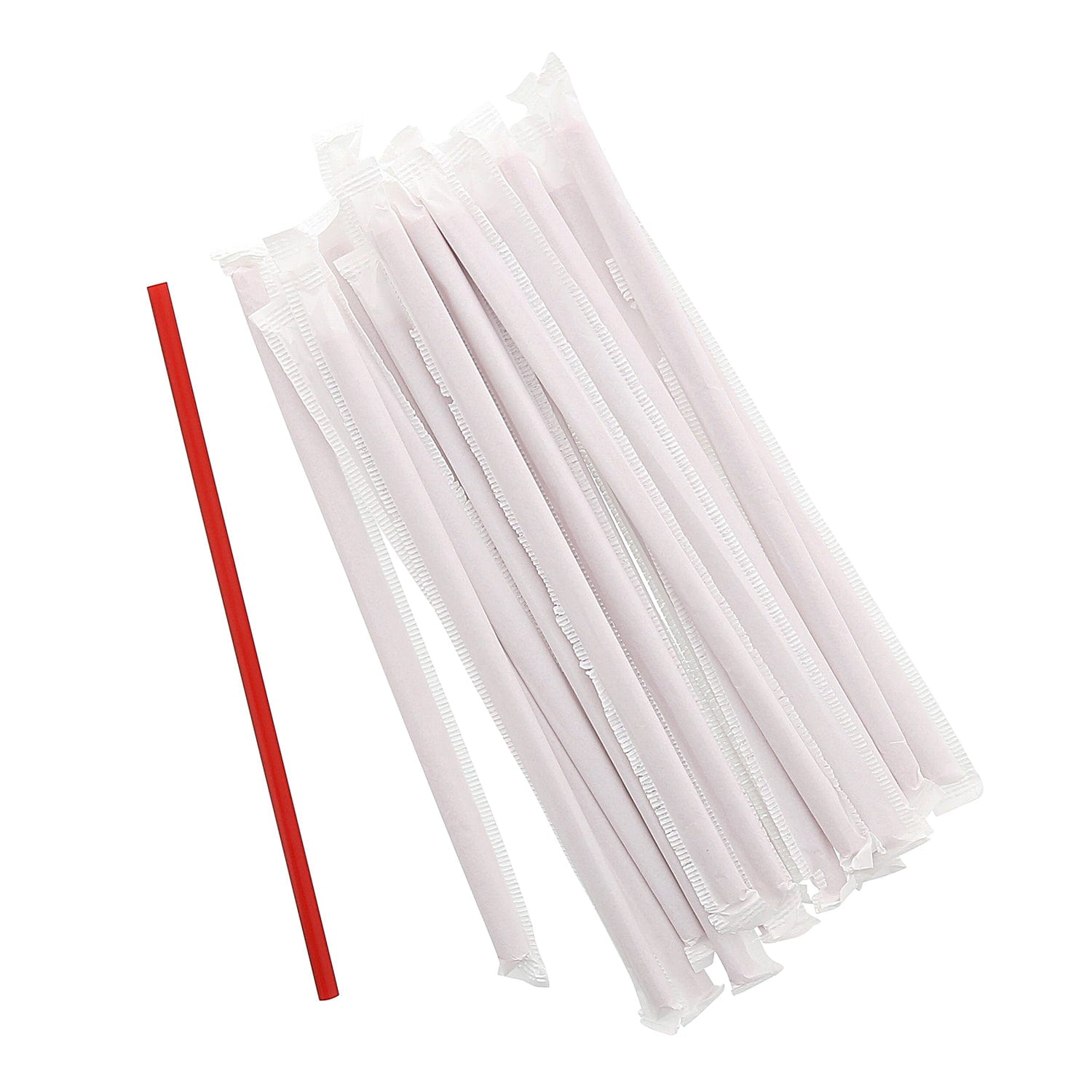 AmerCareRoyal Take-Out/Dine-In/Disposable Beverage Supplies/Straws 7.75" Jumbo Red Paper Wrapped Straws, Case of 2,000