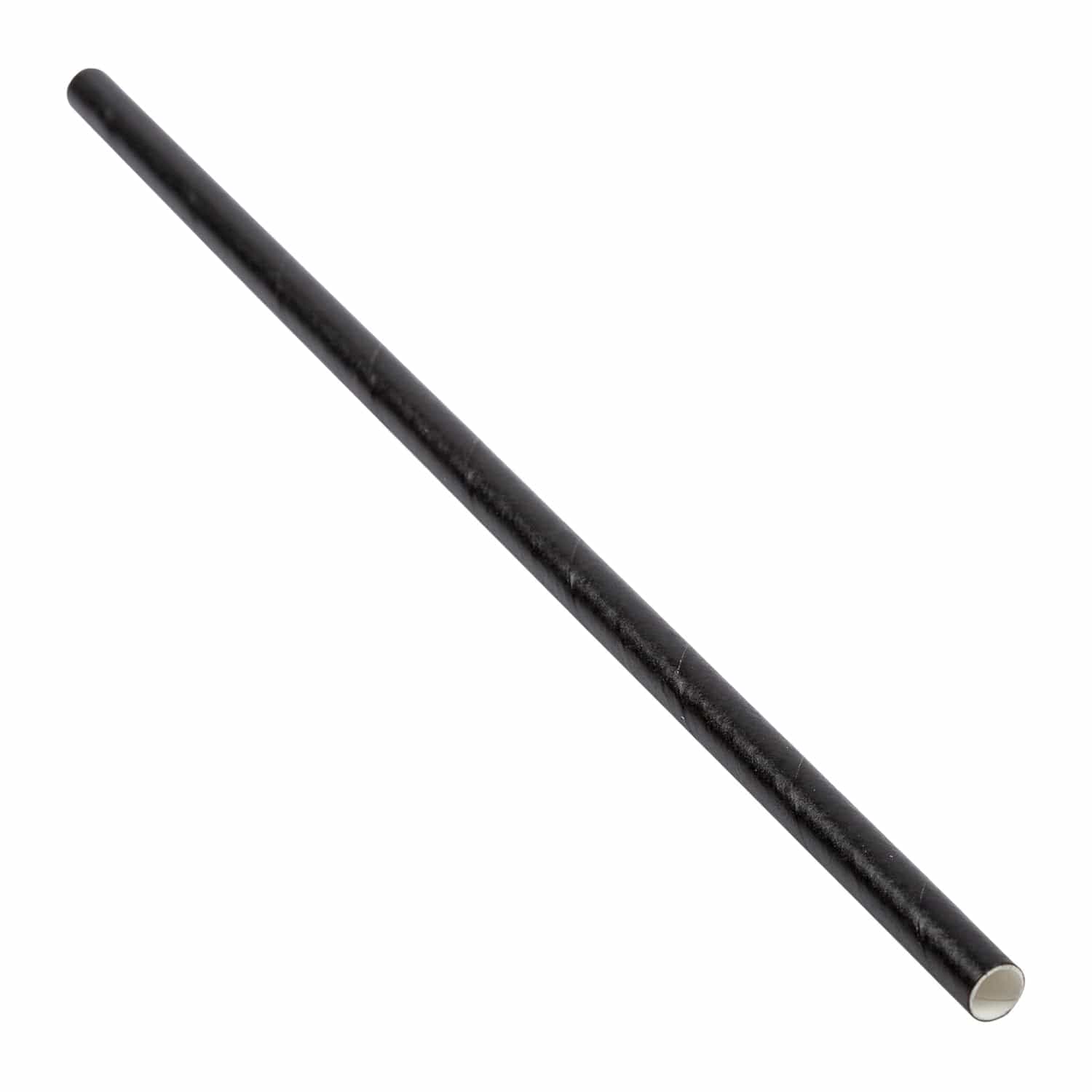 CiboWares.com Take-Out/Dine-In/Disposable Beverage Supplies/Straws Case of 4,000 7.75" Black Unwrapped Jumbo Paper Straws, Case of 4,000