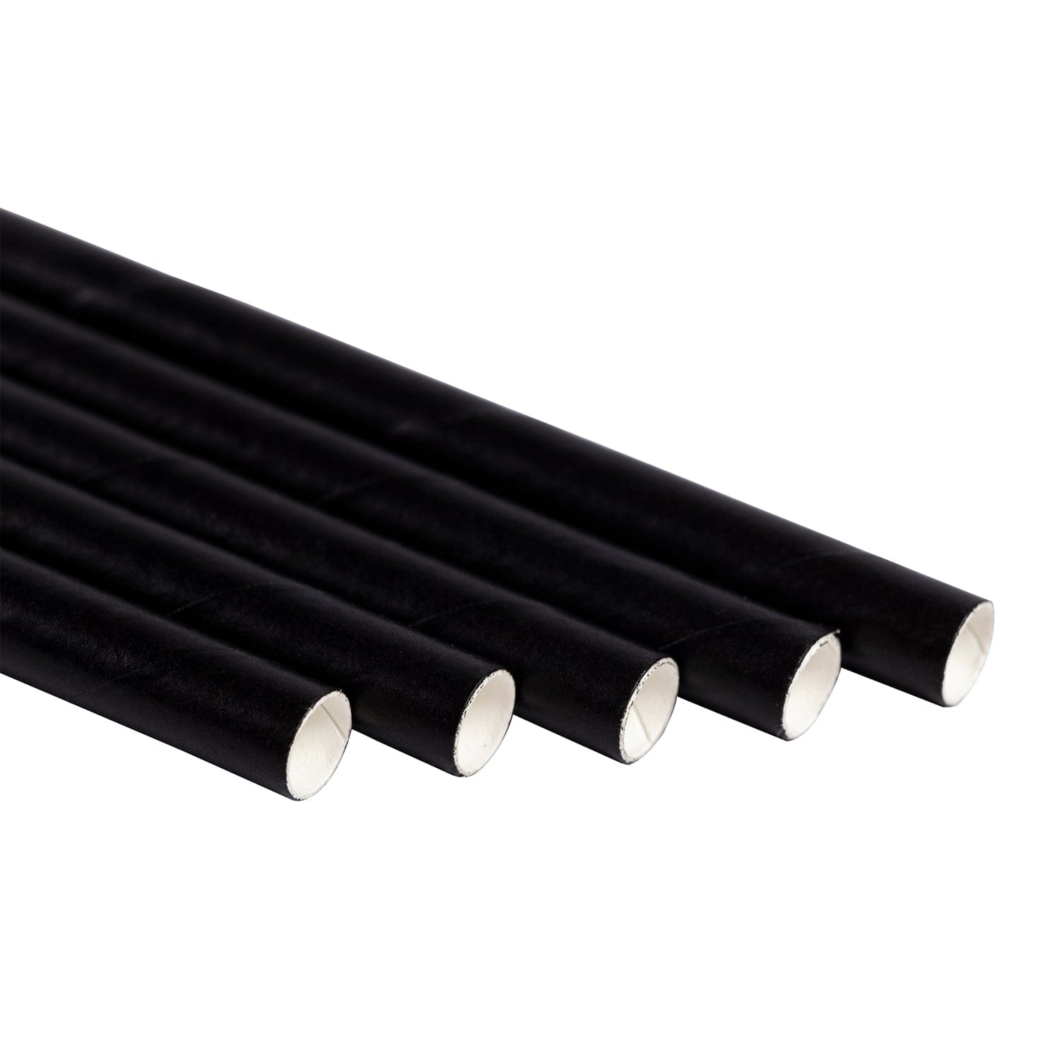 CiboWares.com Take-Out/Dine-In/Disposable Beverage Supplies/Straws Case of 4,000 7.75" Black Unwrapped Jumbo Paper Straws, Case of 4,000