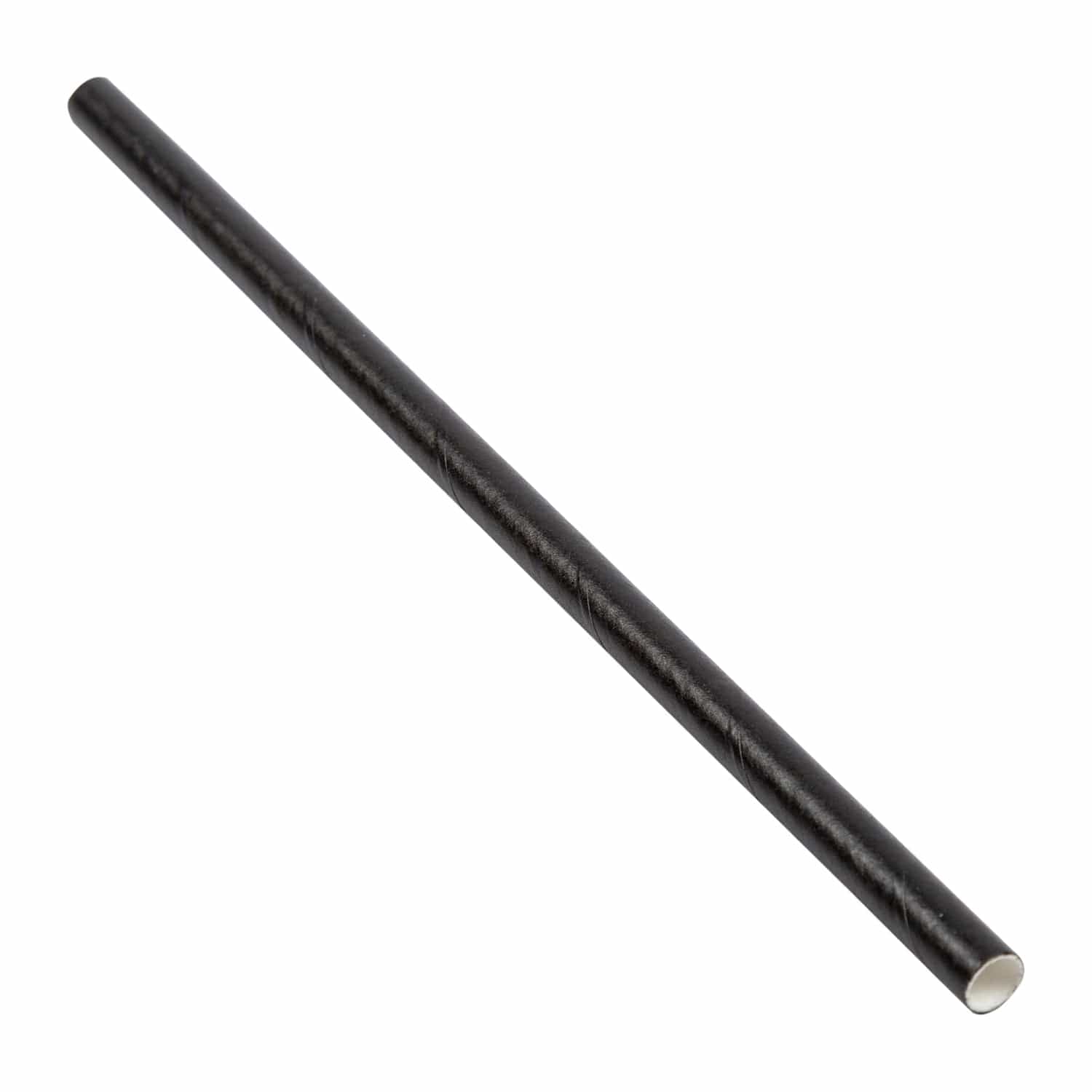 CiboWares.com Take-Out/Dine-In/Disposable Beverage Supplies/Straws Case of 4,000 5.75" Black Unwrapped Cocktail Paper Straws, Case of 4,000
