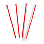AmerCareRoyal Take-Out/Dine-In/Disposable Beverage Supplies/Straws Spoon Giant Red Poly Wrapped Straws, Case of 3,600