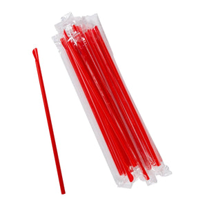 AmerCareRoyal Take-Out/Dine-In/Disposable Beverage Supplies/Straws Spoon Giant Red Poly Wrapped Straws, Case of 3,600