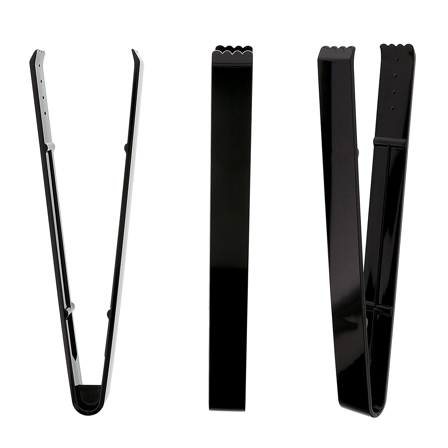 AmerCareRoyal Take-Out/Dine-In/Disposable Cutlery And Utensils/Disposable Utensils 9" Polystyrene Black Individually Wrapped Tongs, Case of 48