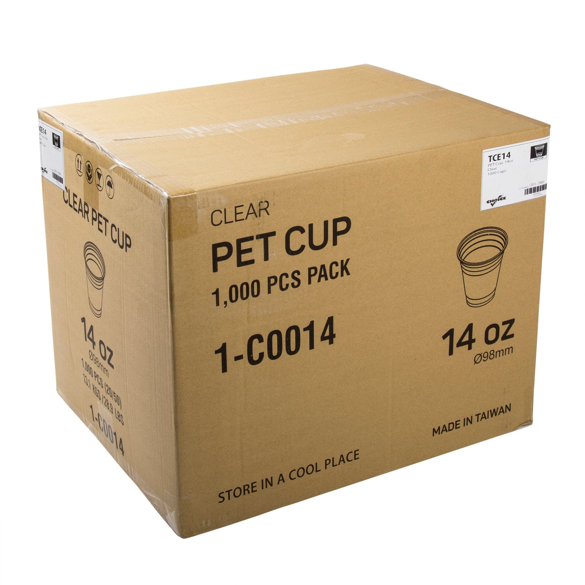 AmerCareRoyal Take-Out/Dine-In/Disposable Beverage Supplies 12 oz. Clear PET Cups, Case of 1,000