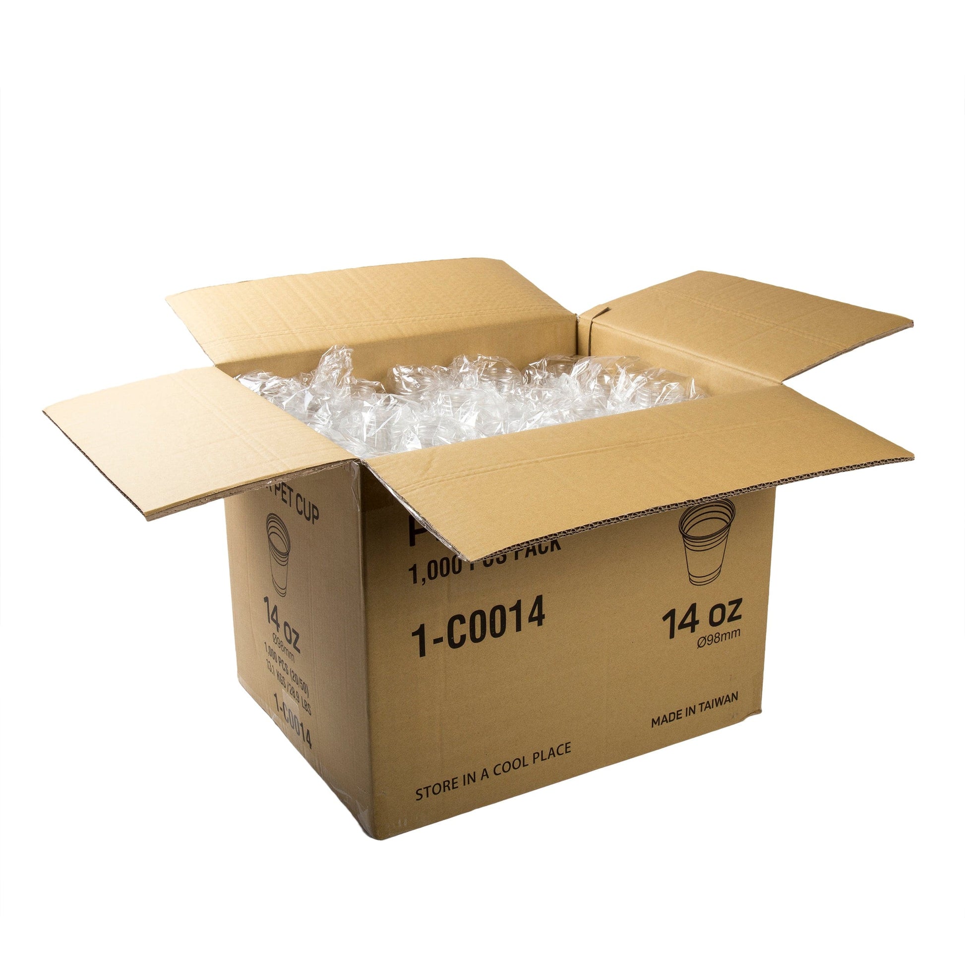 AmerCareRoyal Take-Out/Dine-In/Disposable Beverage Supplies 12 oz. Clear PET Cups, Case of 1,000