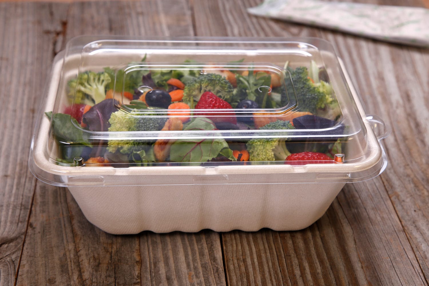CiboWares.com Take-Out/Dine-In/Take Out Packaging/Take Out Food Boxes 7" x 9" PET Lid for Tan Tubs, Case of 200