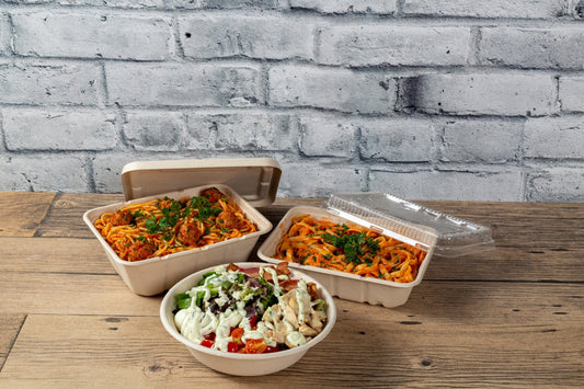 CiboWares.com Take-Out/Dine-In/Take Out Packaging/Take Out Food Boxes 7" x 9" PET Lid for Tan Tubs, Case of 200