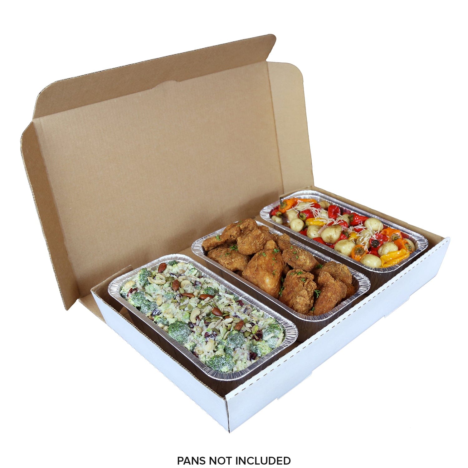 CiboWares.com Take-Out/Dine-In/Take Out Containers/Take-Out Food Boxes Full Pan 21" x 13" x 3" Corrugated Catering Box, Case of 50 or Pallet (16 cases)