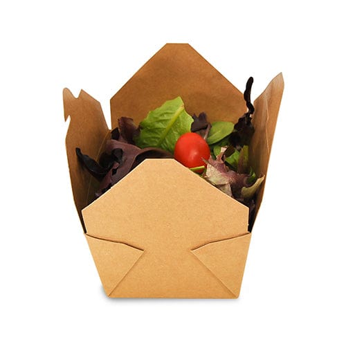 CiboWares.com Take-Out/Dine-In/Take Out Containers/Take-Out Food Boxes Case of 450 #1 Kraft 4-3/8" x 3.5" x 2.5" Folded Takeout Boxes, 50 & 450