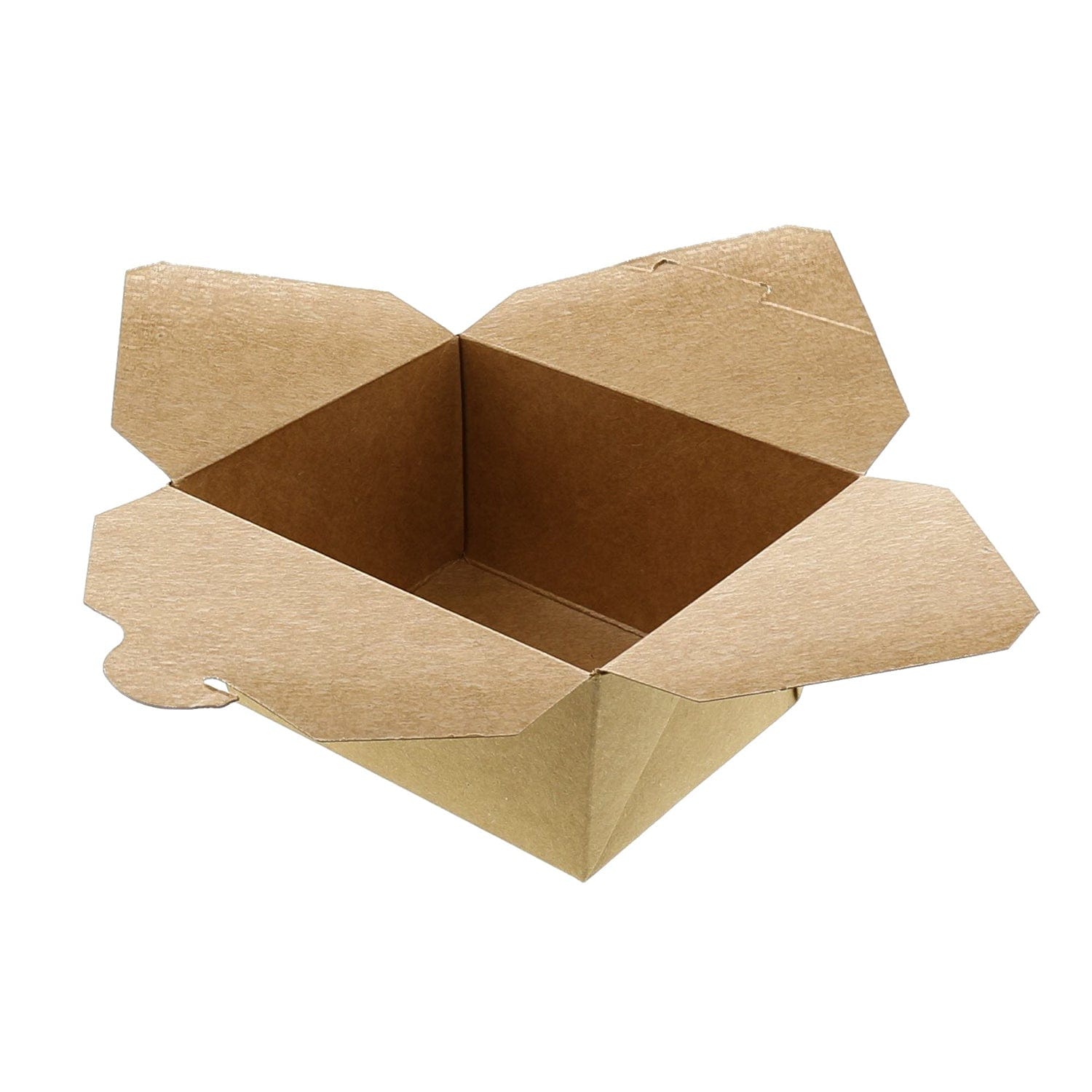CiboWares.com Take-Out/Dine-In/Take Out Containers/Take-Out Food Boxes Case of 450 #1 Kraft 4-3/8" x 3.5" x 2.5" Folded Takeout Boxes, 50 & 450