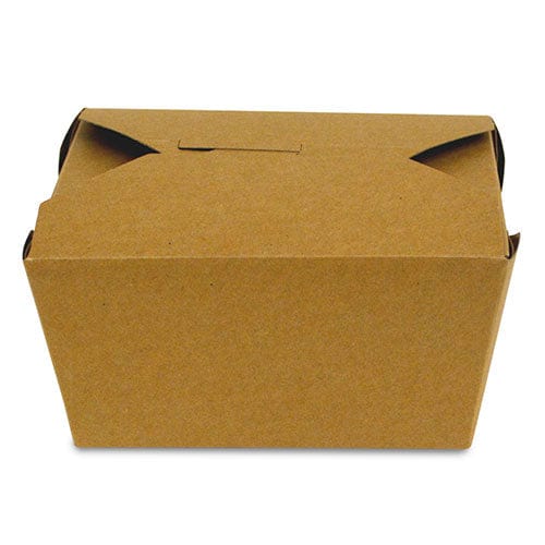 CiboWares.com Take-Out/Dine-In/Take Out Containers/Take-Out Food Boxes Case of 450 #1 Kraft 4-3/8" x 3.5" x 2.5" Folded Takeout Boxes, 50 & 450