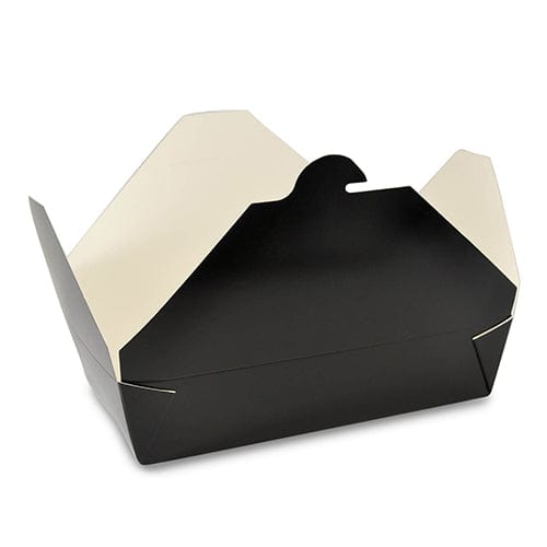 CiboWares.com Take-Out/Dine-In/Take Out Containers/Take-Out Food Boxes #2 Black 7-3/4" x 5.5" x 1-7/8" Folded Takeout Boxes, Case of 200