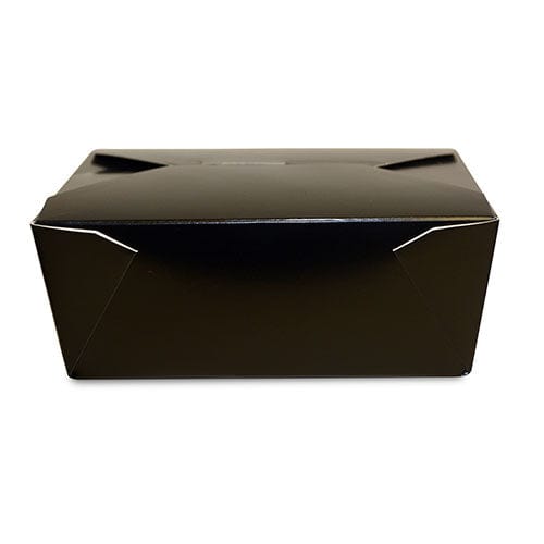 CiboWares.com Take-Out/Dine-In/Take Out Containers/Take-Out Food Boxes Case of 300 #8 Black 6" x 4-3/4" x 2.5" Folded Takeout Boxes, 50 & 300