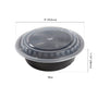 AmerCareRoyal Take-Out/Dine-In/Take Out Containers/Microwavable Containers 16 oz. Round Black Containers and Lids, Case of 150