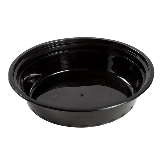 AmerCareRoyal Take-Out/Dine-In/Take Out Containers/Microwavable Containers 24 oz. Round Black Containers and Lids, Case of 150