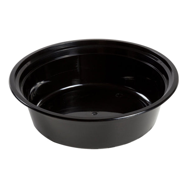 AmerCareRoyal Take-Out/Dine-In/Take Out Containers/Microwavable Containers 32 oz. Round Black Containers and Lids, Case of 150
