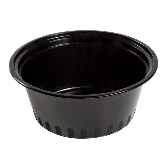AmerCareRoyal Take-Out/Dine-In/Take Out Packaging/Microwavable Containers 38 oz. Round Black Containers and Lids, Case of 150