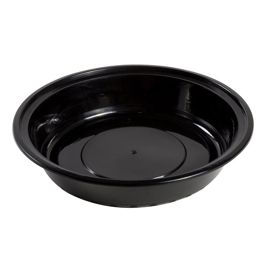AmerCareRoyal Take-Out/Dine-In/Take Out Containers/Microwavable Containers 48 oz. Round Black Containers and Lids, Case of 150