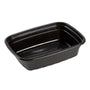 AmerCareRoyal Take-Out/Dine-In/Take Out Containers/Microwavable Containers 12 oz. Rectangular Black Containers and Lids, Case of 150