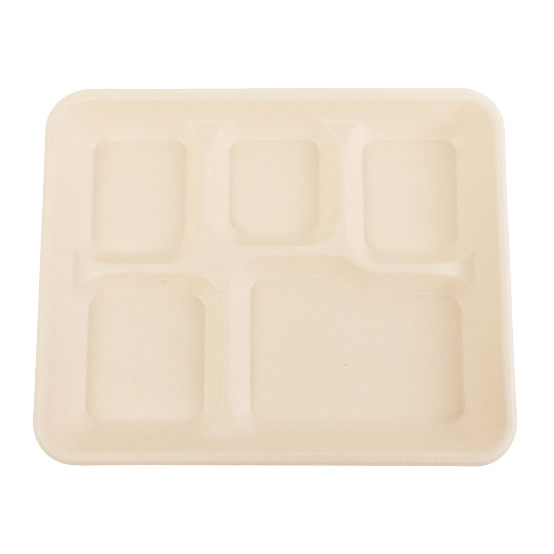 Top view of No PFAS added 5 Compartment Value Tray