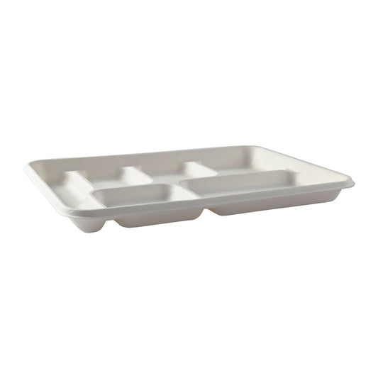 CiboWares.com Take-Out/Dine-In/Disposable Tableware/Disposable Trays and Accessories 6 Compartment Trays, Case of 250