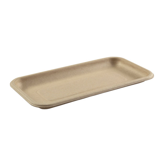 CiboWares.com Take-Out/Dine-In/Disposable Tableware/Disposable Trays and Accessories 8.3" x 4.5" x 0.6" Molded Fiber Mini Trays, Case of 500