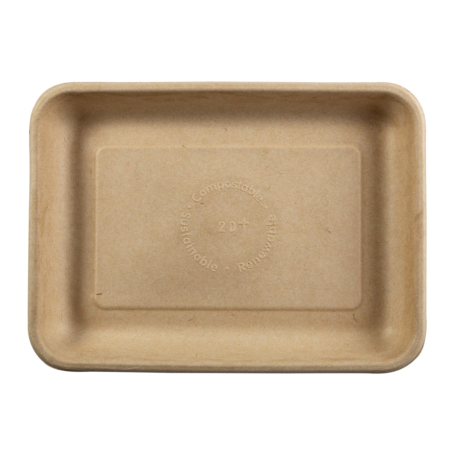 CiboWares.com Take-Out/Dine-In/Disposable Tableware/Disposable Trays and Accessories 8.9" x 6.5" x 1" Molded Fiber Mini Trays, Case of 500