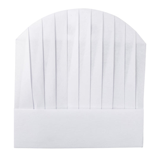 CiboWares.com Back of the House/Chef Hats and Hair Restraints/Chef Hats One Size 12" Viscose Pleated Chef Hats "Le Toque", Pack of 50