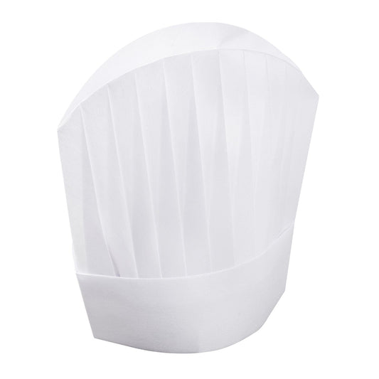 CiboWares.com Back of the House/Chef Hats and Hair Restraints/Chef Hats One Size 12" Viscose Pleated Chef Hats "Le Toque", Pack of 50