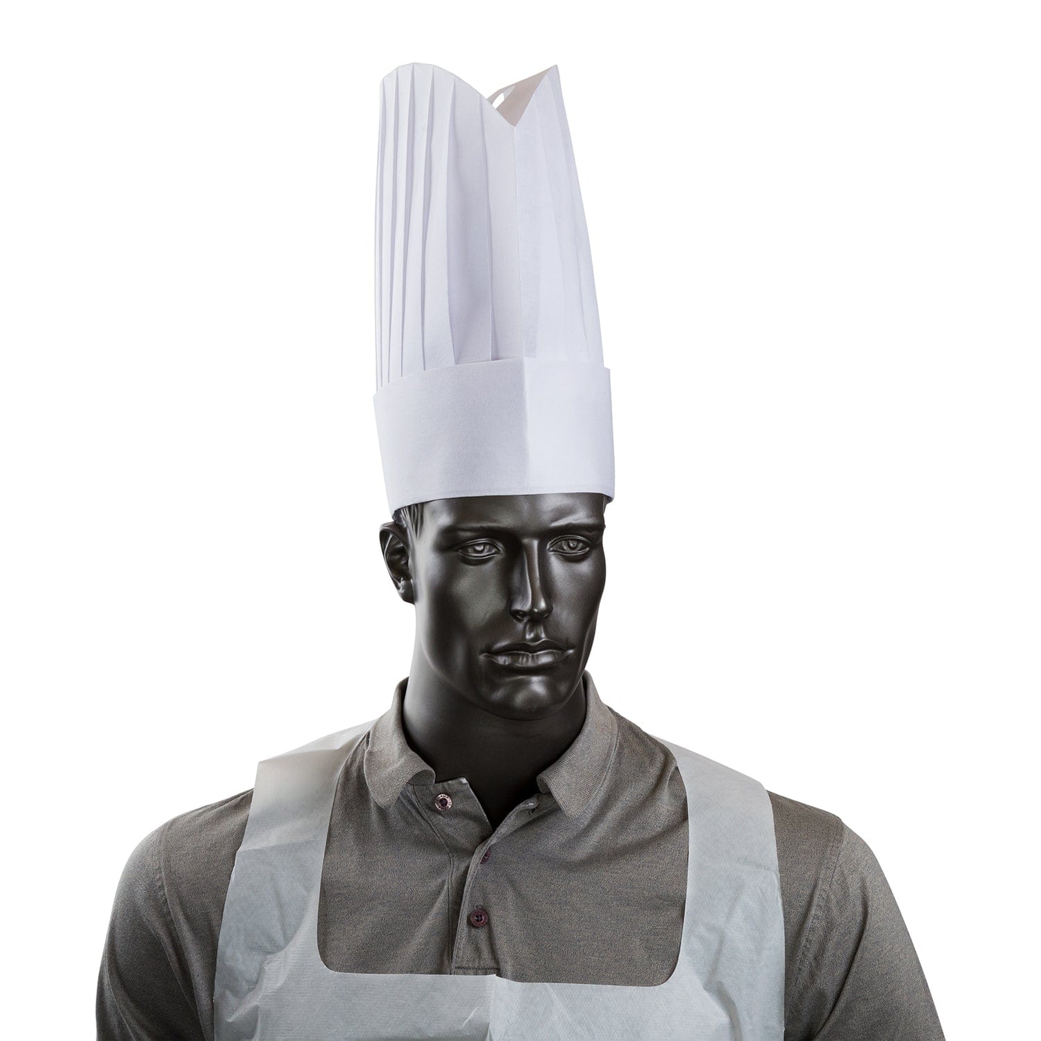 CiboWares.com Back of the House/Chef Hats and Hair Restraints/Chef Hats One Size 12" Viscose Pleated Chef Hats "Le Toque", Pack of 50