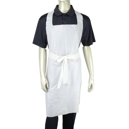 CiboWares.com Janitorial, Safety & Industrial/Protective Wear/Aprons 28" x 46" White 1.77 Mil Poly Aprons, Case of 500