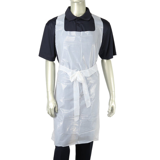 CiboWares.com Janitorial, Safety & Industrial/Protective Wear/Aprons 28" x 46" White 1.5 Mil Poly Aprons, Case of 500