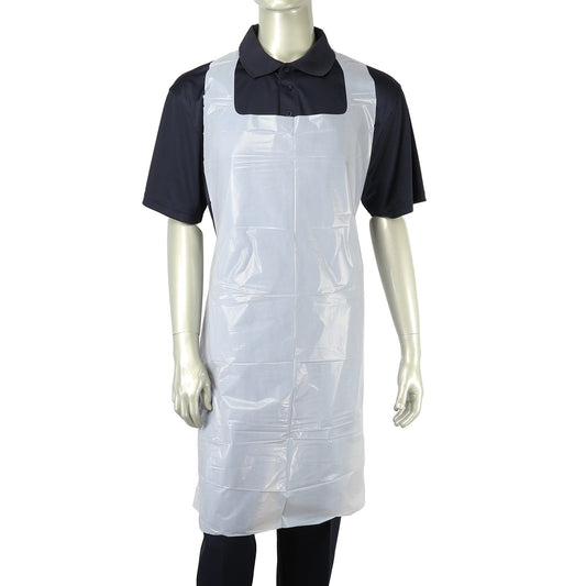 CiboWares.com Janitorial, Safety & Industrial/Protective Wear/Aprons 28" x 46" White 1.5 Mil Poly Aprons, Case of 500