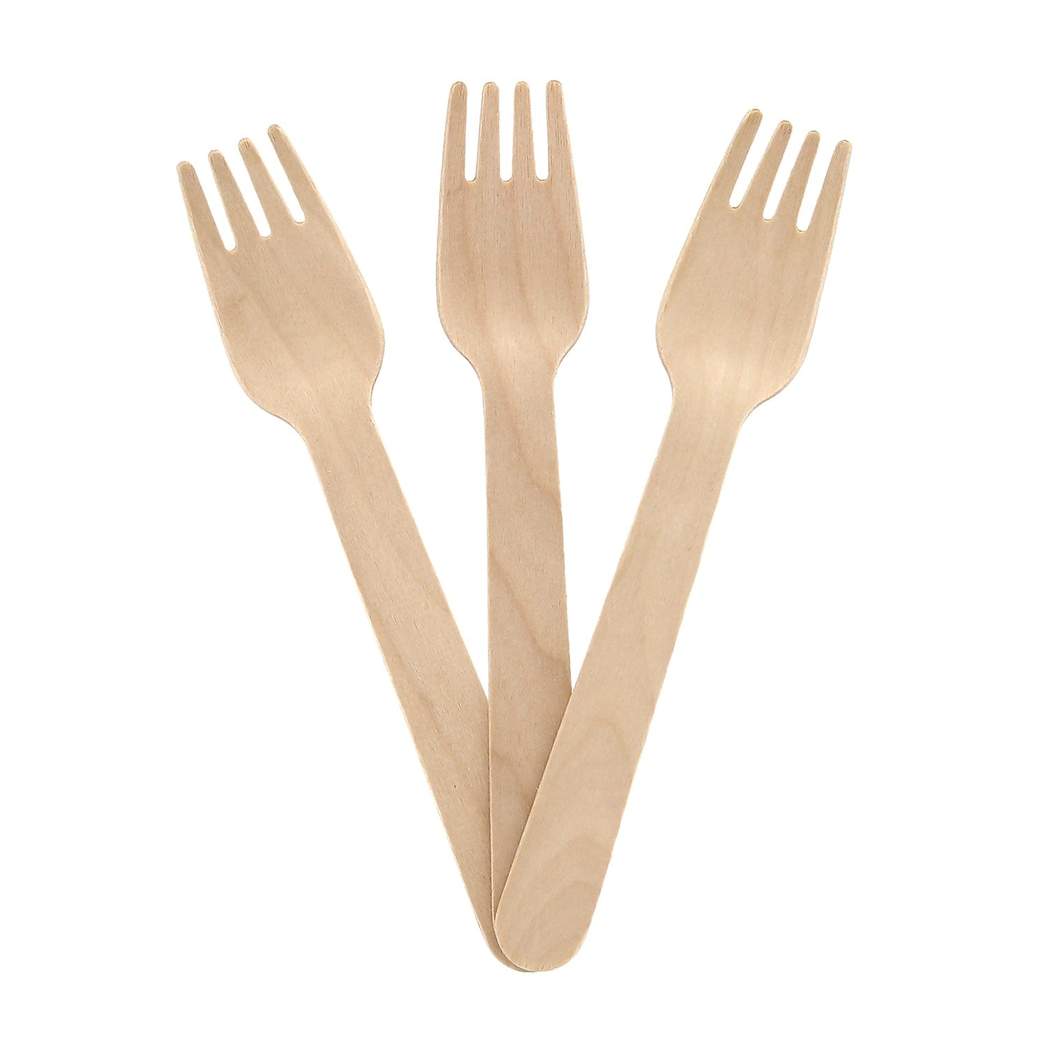CiboWares.com Take-Out/Dine-In/Disposable Cutlery And Utensils/Disposable Cutlery/Disposable Forks Disposable Wooden Forks, Case of 1,000