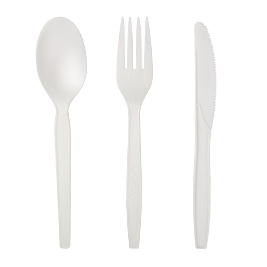 CiboWares.com Take-Out/Dine-In/Cutlery and Utensils/Cutlery Wrapped CPLA Cutlery Kits-Fork-Knife-Spoon, Case of 250