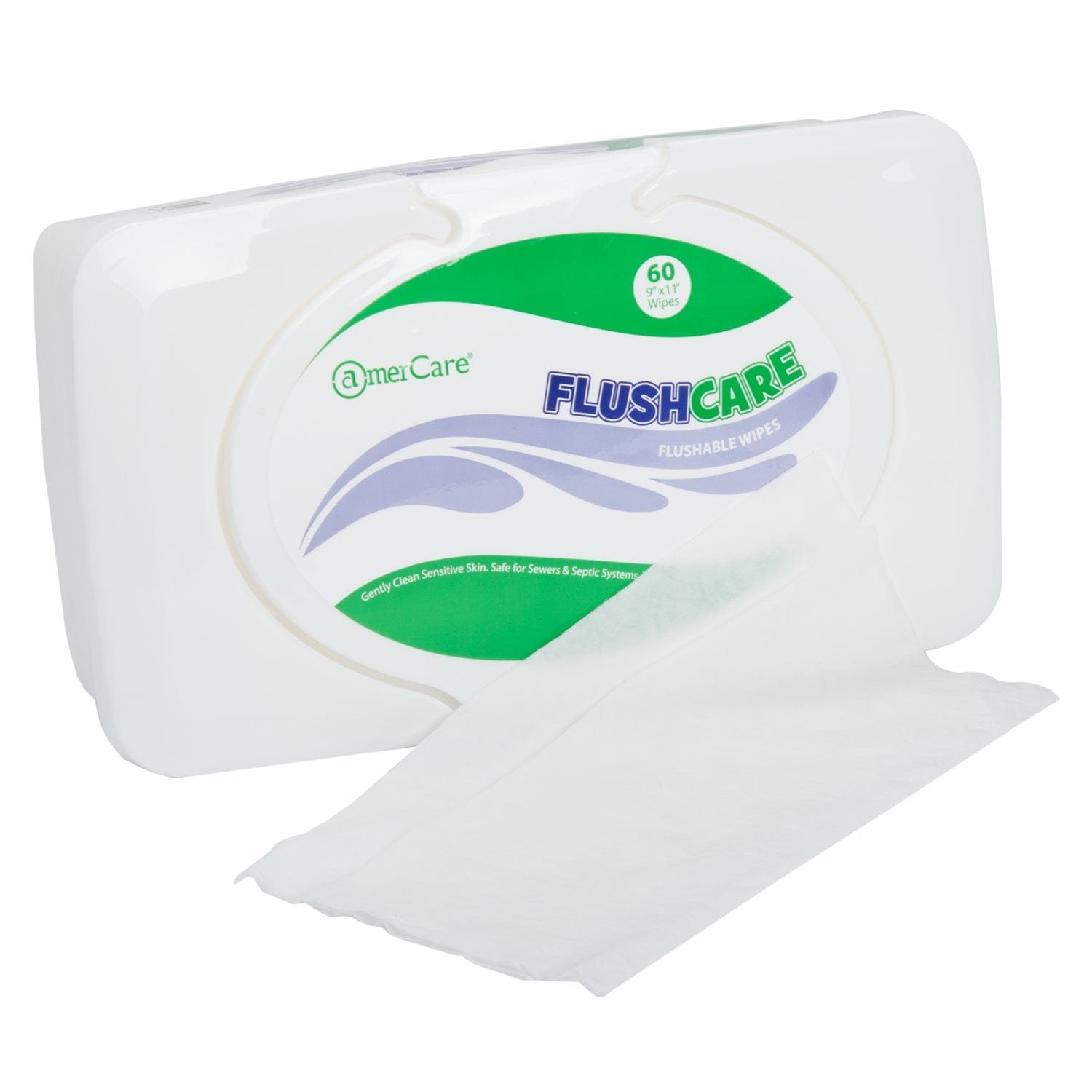 AmerCareRoyal Janitorial, Safety & Industrial/Towels and Wipes/Moist Towelettes 9" x 11" Spunlace Flushable Wipes, Case of 540
