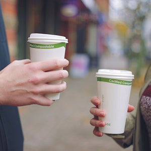 CiboWares.com Take-Out/Dine-In/Disposable Beverage Supplies 16 oz. White Compostable Cup PLA Lined, Case of 1,000