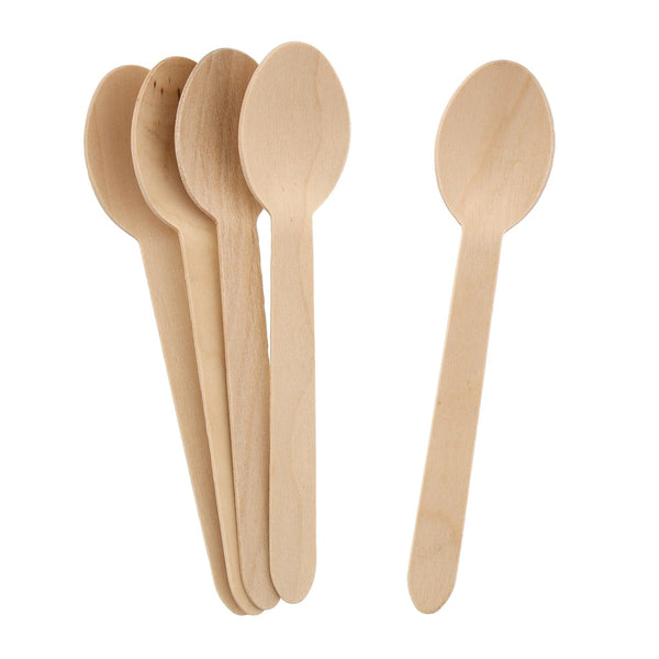 CiboWares.com Take-Out/Dine-In/Disposable Cutlery And Utensils/Disposable Cutlery/Disposable Spoons Disposable Wooden Spoons, Case of 1,000